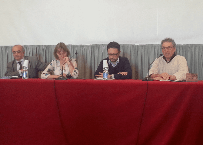 Un momento della conferenza stampa